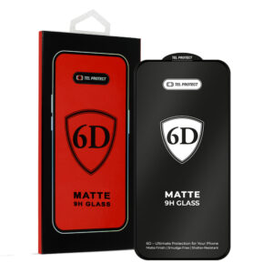 Hartowane szkło Tel Protect Full Glue 6D Matte do Iphone 18 Pro Max Max Czarne - Image 1