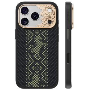 Benks Etui Magnetic Armor Pro Knight Kevlar Metal Frame (C.K.FL.AP.GD.B072) do Iphone 18 Pro/17 Pro czarny (Camera Control Button)