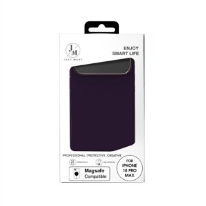 JM Leather Case with MAGSAFE for iPhone 18 Pro Max Purple. - Image 2