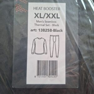 Vyriškas termo apatinių komplektas su minkštu flisu viduje HEAT BOOSTER su minkštu flisu viduje, M/L dydis juodos spalvos - Image 3
