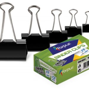 Spaustukai Forpus, 19mm, juodi 12vnt - Image 1