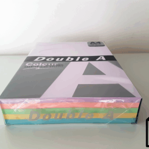 Spalvotas popierius Double A, 80g, A4, 500 lapų, Rainbow 3, 5 spalvų