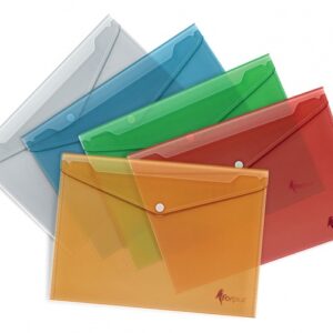 Aplankas-vokelis su spaude Forpus, A4, plastikinis, baltas, skaidrus  0820-009