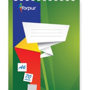 Bloknotas su spirale Forpus, A6/70, langeliais