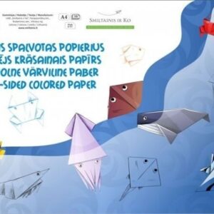 Popierius, spalvotas SMLT, A4, 80 g, dvipusis, klijuotas, (16) 0708-303
