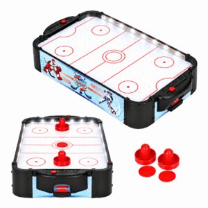 LED air hockey table game for children 58 cm with accessories ECOTOYS