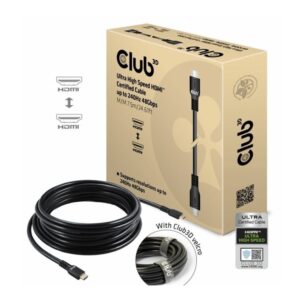 CLUB3D CAC-1378 HDMI kabelis 7,5 m HDMI A tipo (standartinis) Juoda - Image 2