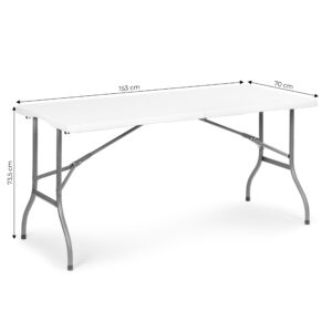 Sudedamas sodo kateringinis stalas 153x70 cm, lagamino tipo, baltas MultiGarden - Image 10