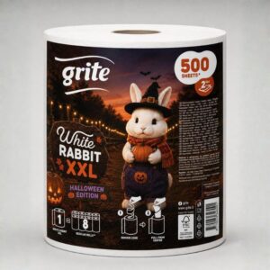 Popierinis rankšluostis Grite White Rabbit XXL HW, 2 sl