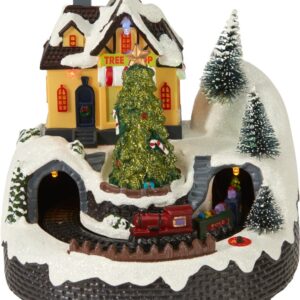 Dekoracija Kalėdų miestelis su LED, ACJ000540, 16 x 15 cm