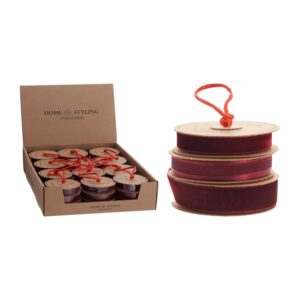 Dovanų pakavimo juostelė 3pack, bordo - Image 3