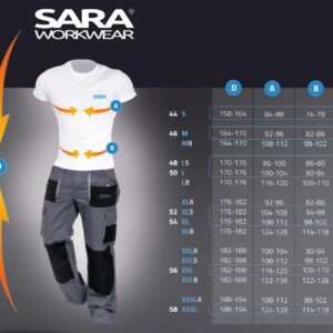 Darbo kelnės Sara Workwear, mėlyna, L dydis - Image 2