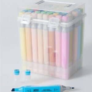 DVIPUSIAI PASTEL MARKERIAI 48VNT DĖŽUTĖJ - Image 3
