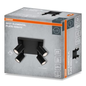 Šviestuvas kryptinis Osram, 4xGU10, juodas. - Image 3
