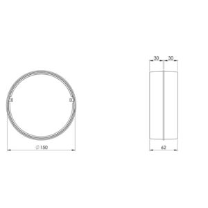 Ventiliacijos tarpmovė EUROPLAST AS150, D150 - Image 2