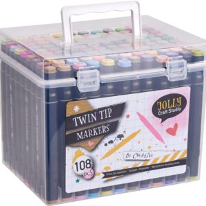DVIPUSIAI MARKERIAI 108VNT DĖŽUTĖJE - Image 2