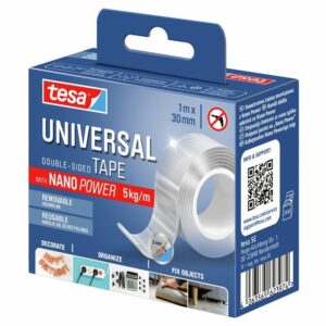 Dvipusė lipni juosta Tesa Universal NANO, dvipusė, 1m x 3cm - Image 3