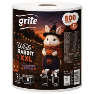 Popierinis rankšluostis Grite White Rabbit XXL HW, 2 sl - Image 2