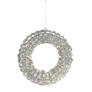 Dekoracija „Žiedas“ su LED apšvietimu 493889 D38 cm, sidabro