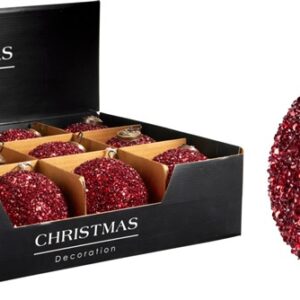 Eglutės žaisliukas A75202570, raudonas, stiklas