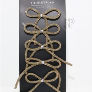 Eglutės žaisliukas Beads Bow, šampano, polietilenas, 5 vnt. - Image 2