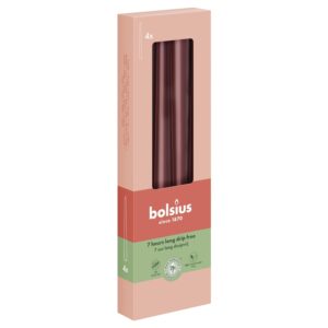 Žvakė, kūginė Bolsius Velvet Red, H24.5cm, 4 vnt. - Image 2