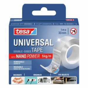 Dvipusė lipni juosta Tesa Universal NANO, dvipusė, 1m x 3cm - Image 2