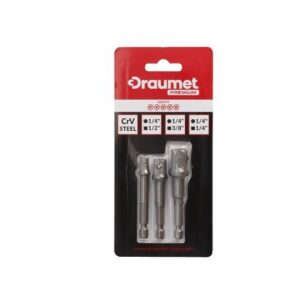 Adapteriai DRAUMET1/4 "HEX į 1/2, 3/8, 1/4" - Image 2