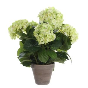 Dirbtinė gėlė vazone, hortenzija, balta sp., 45 cm