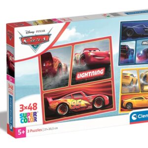 Dėlionė Clementoni 3x48 CARS 25305, 32 cm x 22 cm