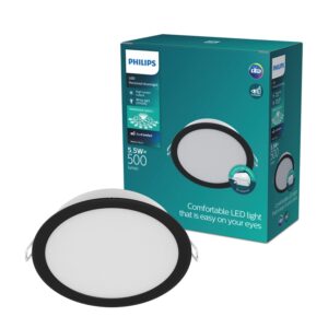 Šviestuvas įleidžiamas Philips LED, 5.5W, 3000K, Ø9, juodas - Image 2