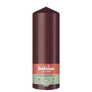 Žvakė, cilindrinė Bolsius Velvet Red, 20/6.8 cm