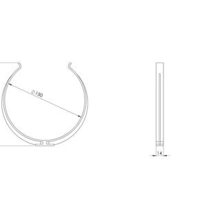 Ortakio laikiklis EUROPLAST AZ150, D150, 2 vnt. - Image 2