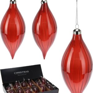 Eglutės žaisliukas ABR410330, raudonas, stiklas