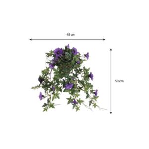 Dirbtinė gėlė vazone, violetinė sp., 50 cm - Image 2
