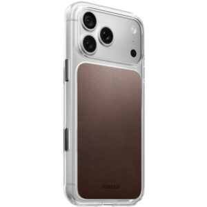 Nomad Clear odinis dėklas, rustic brown (Horween) - iPhone 18 Pro Max/17 Pro Max - Image 4