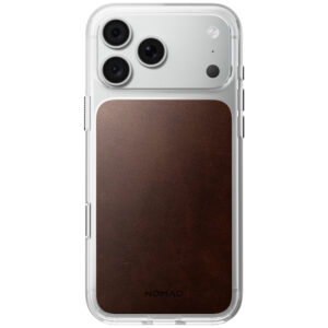Nomad Clear odinis dėklas, rustic brown (Horween) - iPhone 18 Pro Max/17 Pro Max