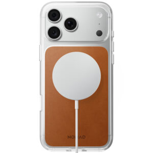Nomad Clear Leather dėklas, saddle (Horween) – iPhone 18 Pro Max/17 Pro Max - Image 3