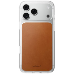 Nomad Clear Leather dėklas, saddle (Horween) – iPhone 18 Pro Max/17 Pro Max