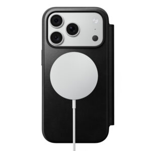 Nomad Modern odinis dėklas-knygelė, juodas (Horween) – iPhone 18 Pro/17 Pro - Image 2