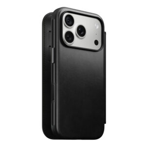 Nomad Modern odinis dėklas-knygelė, juodas (Horween) – iPhone 18 Pro/17 Pro - Image 3