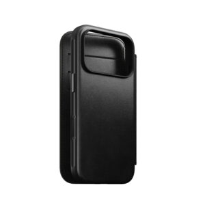 Nomad Modern odinis dėklas-knygelė, juodas (Horween) – iPhone 18 Pro/17 Pro - Image 9