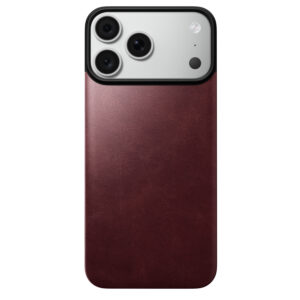 Nomad magnetinis odinis dėklas, bordo (Horween), Magsafe – iPhone 18 Pro Max/17 Pro Max