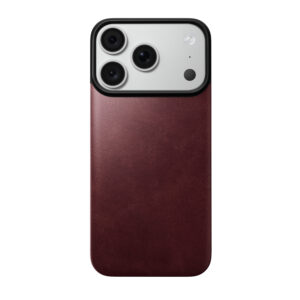 Nomad Magnetic Leather Back, bordo (Horween), Magsafe – iPhone 18 Pro/17 Pro