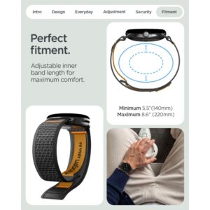 Spigen ATHLEX AIR GOOGLE PIXEL WATCH 1 / 2 / 3 / 4 / 5 (41 MM) AKTYVUS JUODAS/ORANŽINIS - Image 11
