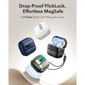 ESR PULSE HALOLOCK MAGSAFE DĖKLAS AIRPODS 4 / 5 JUODAS - Image 4