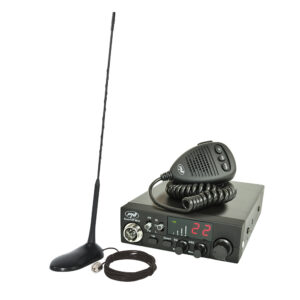 PNI ESCORT CB 8024 ASQ 12 / 24V CB radijo stotelė + PNI Extra 45 magnetinė antena