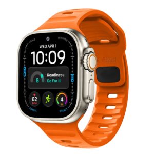 Tech-Protect SILICONE LINE WATCH 8 / 9 / 10 / 11 / 12 / SE / ULTRA (44 / 45 / 46 / 49 MM) ORANŽINIS