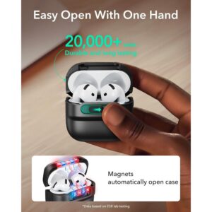 ESR PULSE HALOLOCK MAGSAFE DĖKLAS AIRPODS 4 / 5 JUODAS - Image 5