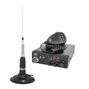 CB radijo stotelė PNI ESCORT CB 8024 ASQ + CB antena PNI ML160 su magnetu